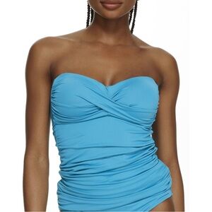 NWT Anne Cole‎ Live In Color Twist Front Bandeau